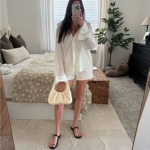 White Striped Lounge Set